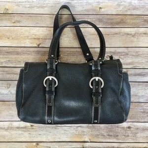 Coach Black Leather Satchel Handbag